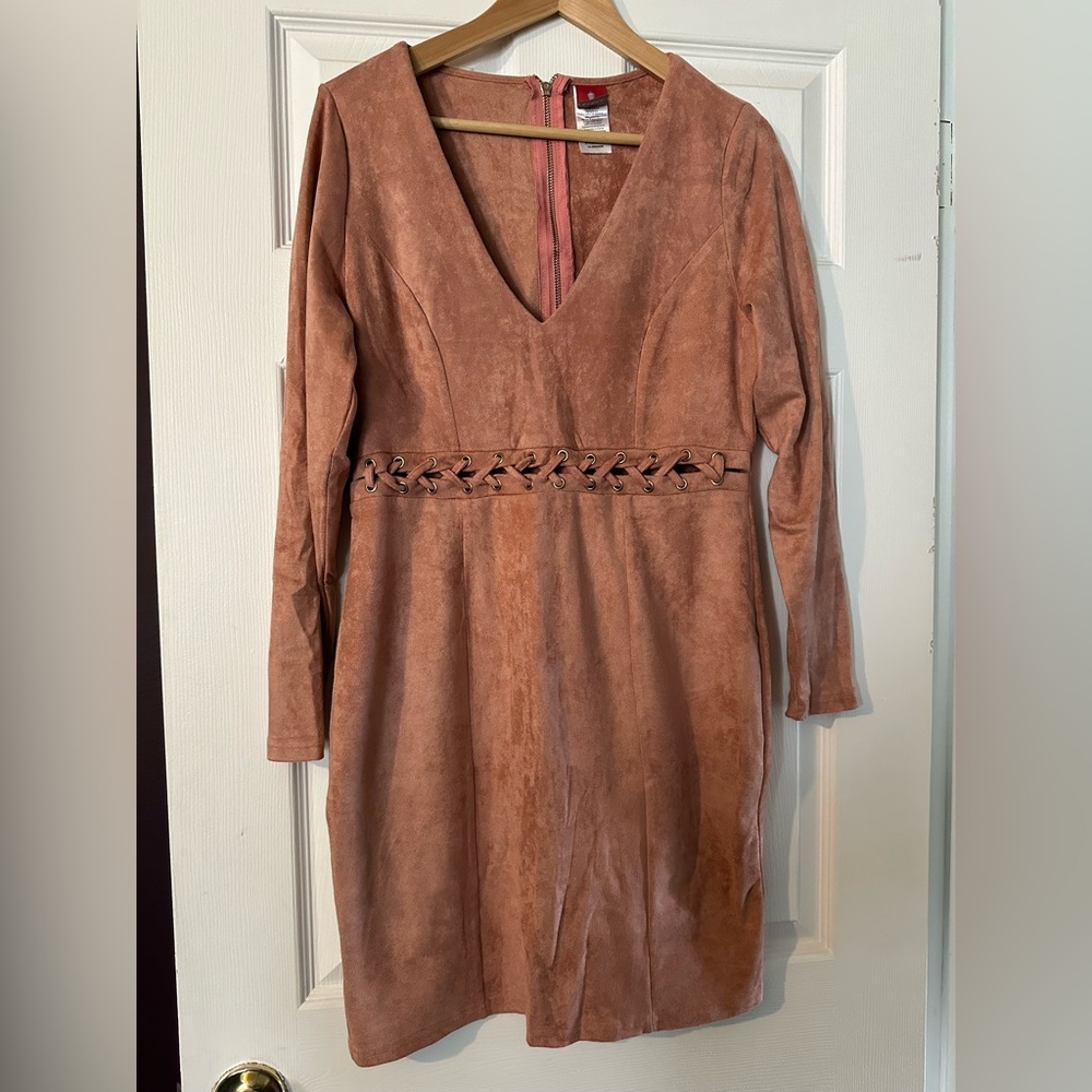 Women’s mini suede dress